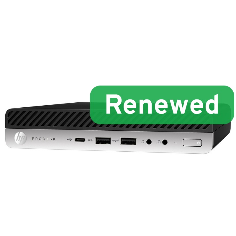 HP Renewed Grade A - ProDesk 600 G5 DM - Intel Core i3 - i3-9100T - 8 GB - NVMe - 128 GB - Intel UHD Graphics 630 - Windows 11 Home