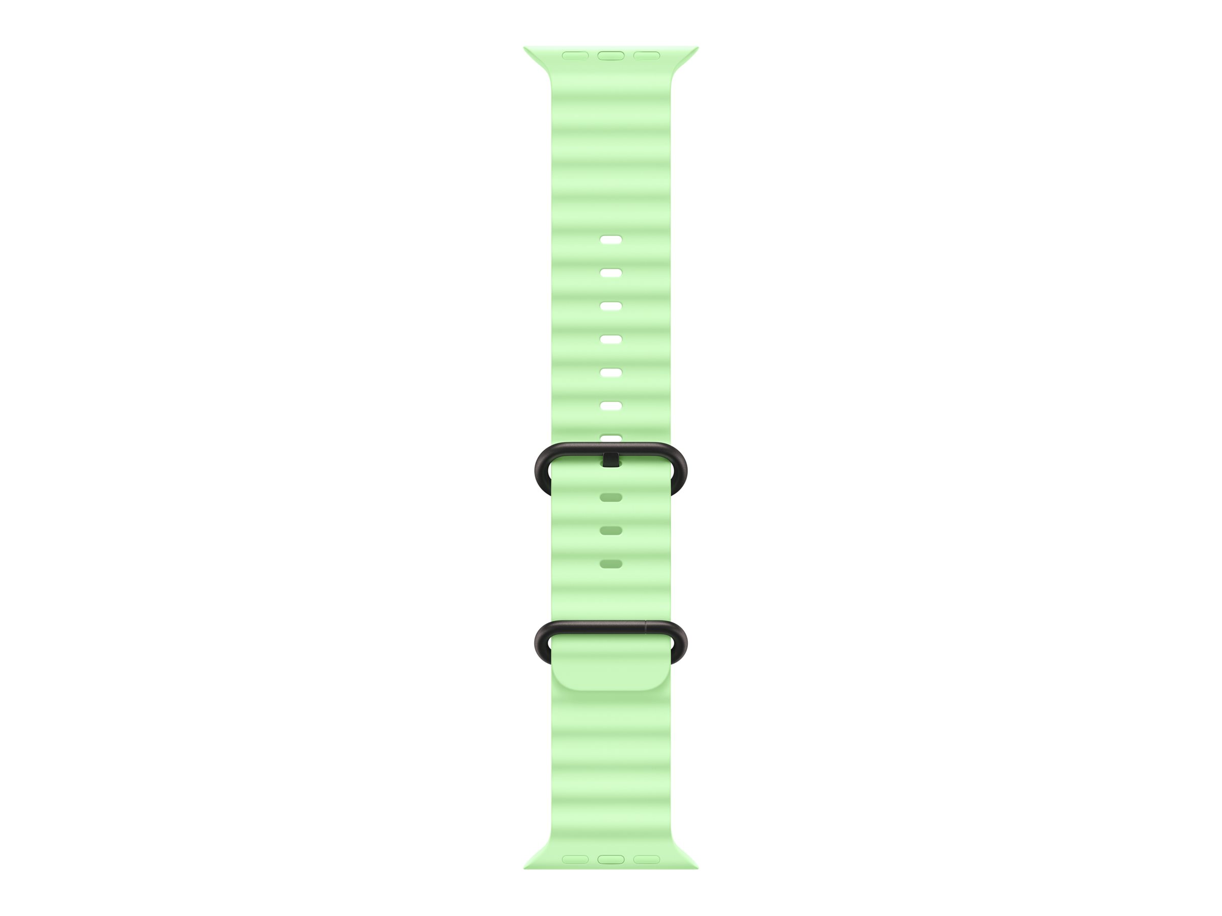 Apple - 49mm Neon Green Ocean Band - Black Titanium Finish