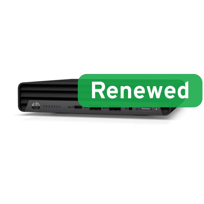 HP Renewed Grade A - ProDesk 400 G6 - Intel Core i3 - i3-10100T - 16 GB - SSD - 256 GB - Intel UHD Graphics 630 - Windows 11 Pro