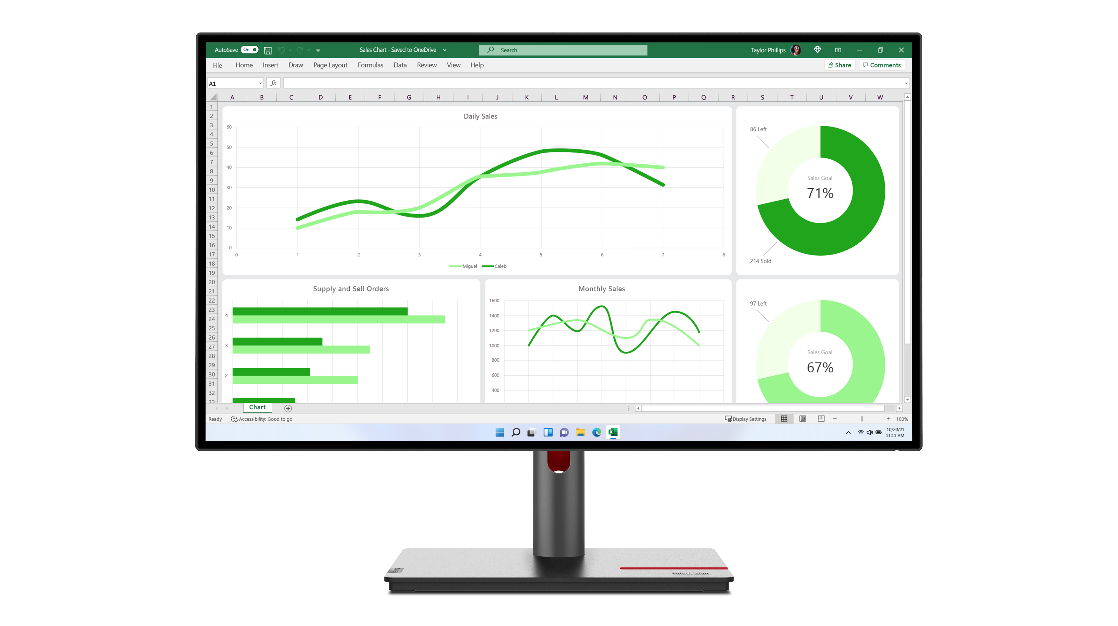 Lenovo 68.6cm (27") 2560 x 1440 W-LED IPS, 16:9, 350cd/m², 1.073B, 6ms, 178°/178°, 1000:1