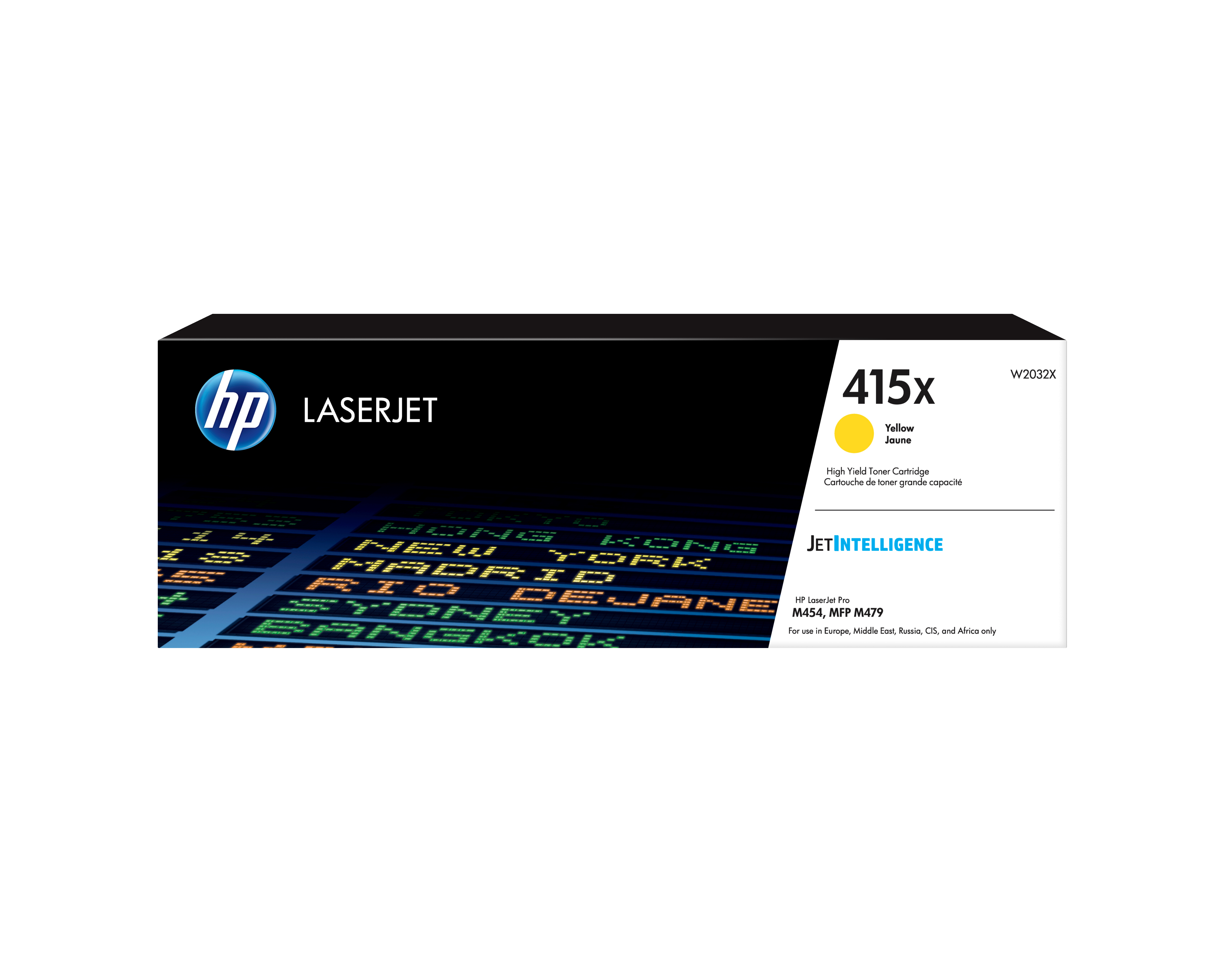 HP 415X High Capacity Yellow Laser Toner Cartridge, 6000 pages, for HP Color LaserJet Pro M454, M479