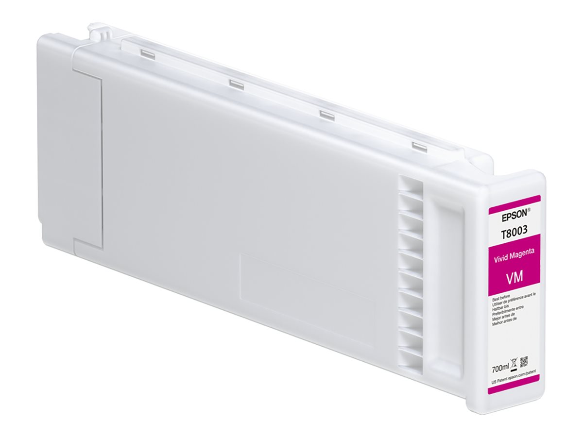 Epson Singlepack Vivid Magenta T80030N UltraChrome PRO 700ml - Epson C13T80030N - Epson T8003 - vivid magenta - original - ink cartridge - Epson UltraChrome PRO - Vivid magenta