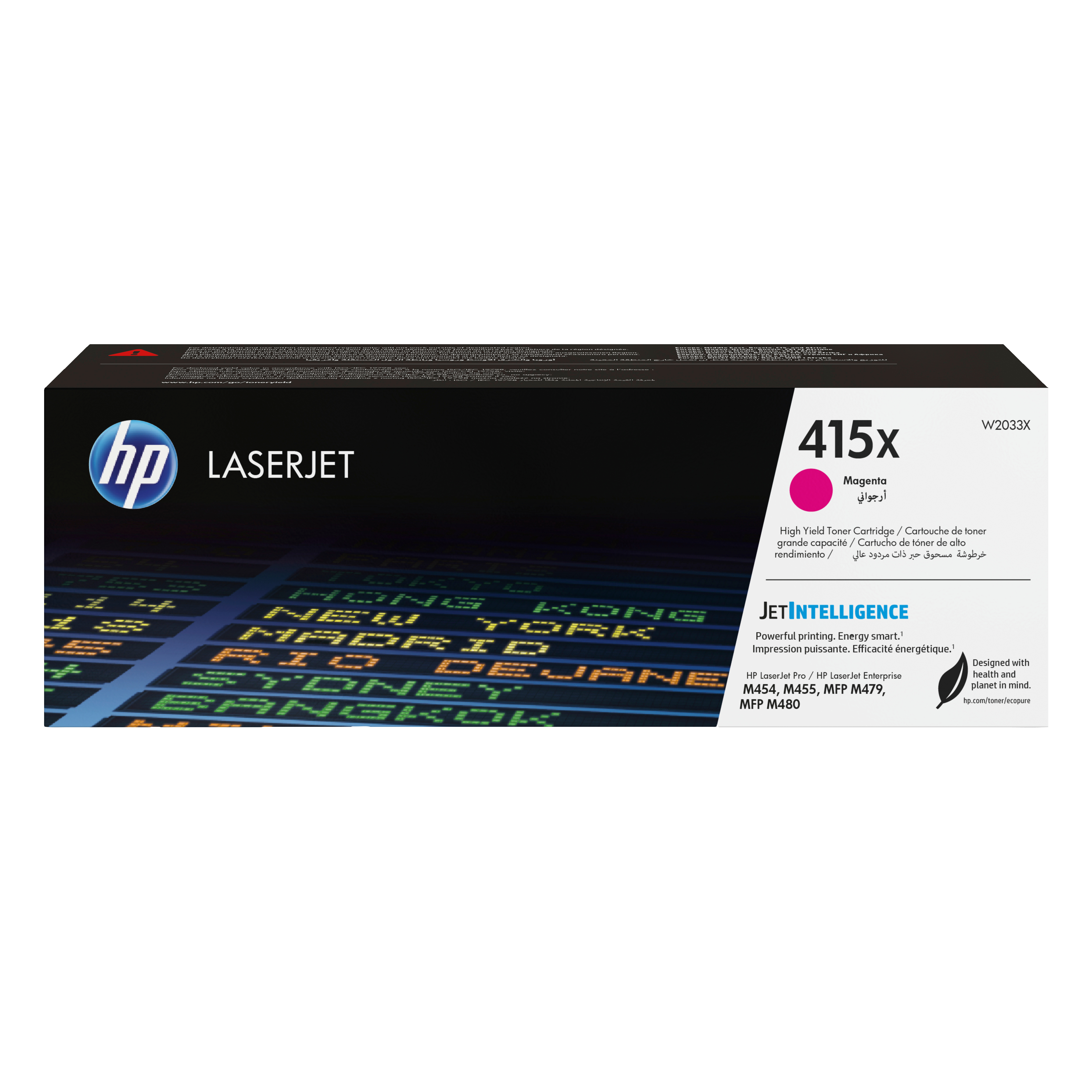 HP 415X High Capacity Magenta Laser Toner Cartridge, 6000 pages, for HP Color LaserJet Pro M454, M479