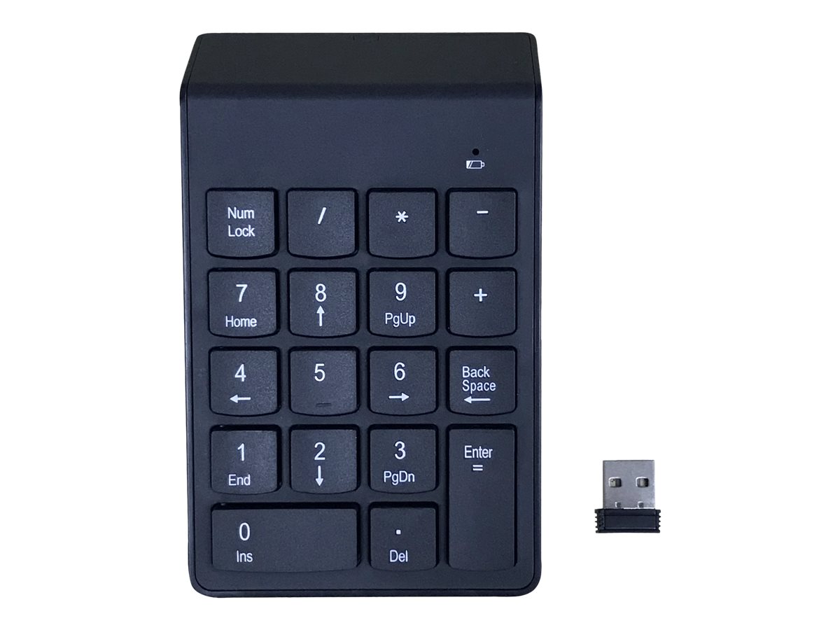 Gembird - Numeric keypad - KPD-W-02 - Numeric keypad - Wireless - N/A - Black