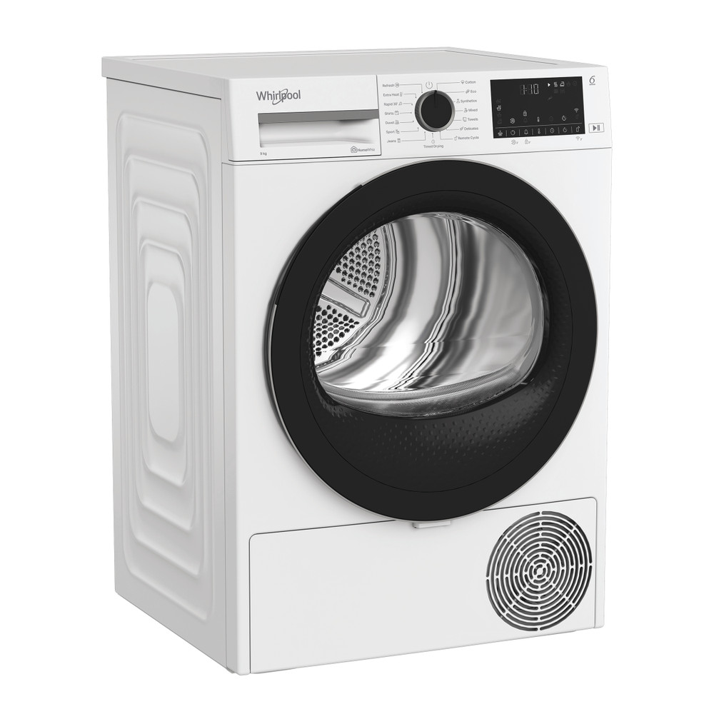 Whirlpool Dryer Machine - WP D9 WBS EE - Energy efficiency class D - Front loading - 9 kg - Heat pump - Digital - Depth 61 cm - White