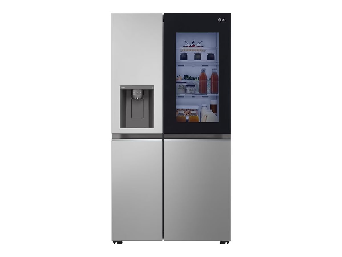 LG Refrigerator - GSGV81PYLL - Energy efficiency class E - Free standing - Side by side - Height 179 cm - Fridge net capacity 416 L - Freezer net capacity 219 L - Display - 36 dB - Silver