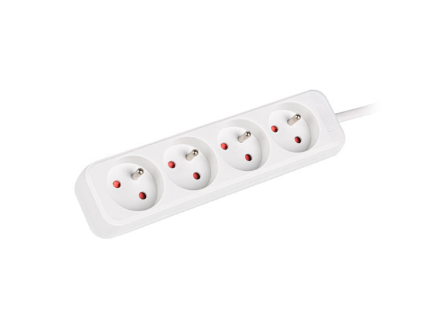 Lanberg - Cable Power Strip 4X French Outlets Quality-Grade Copper, 1.5 m - PS0-04E-0150-W