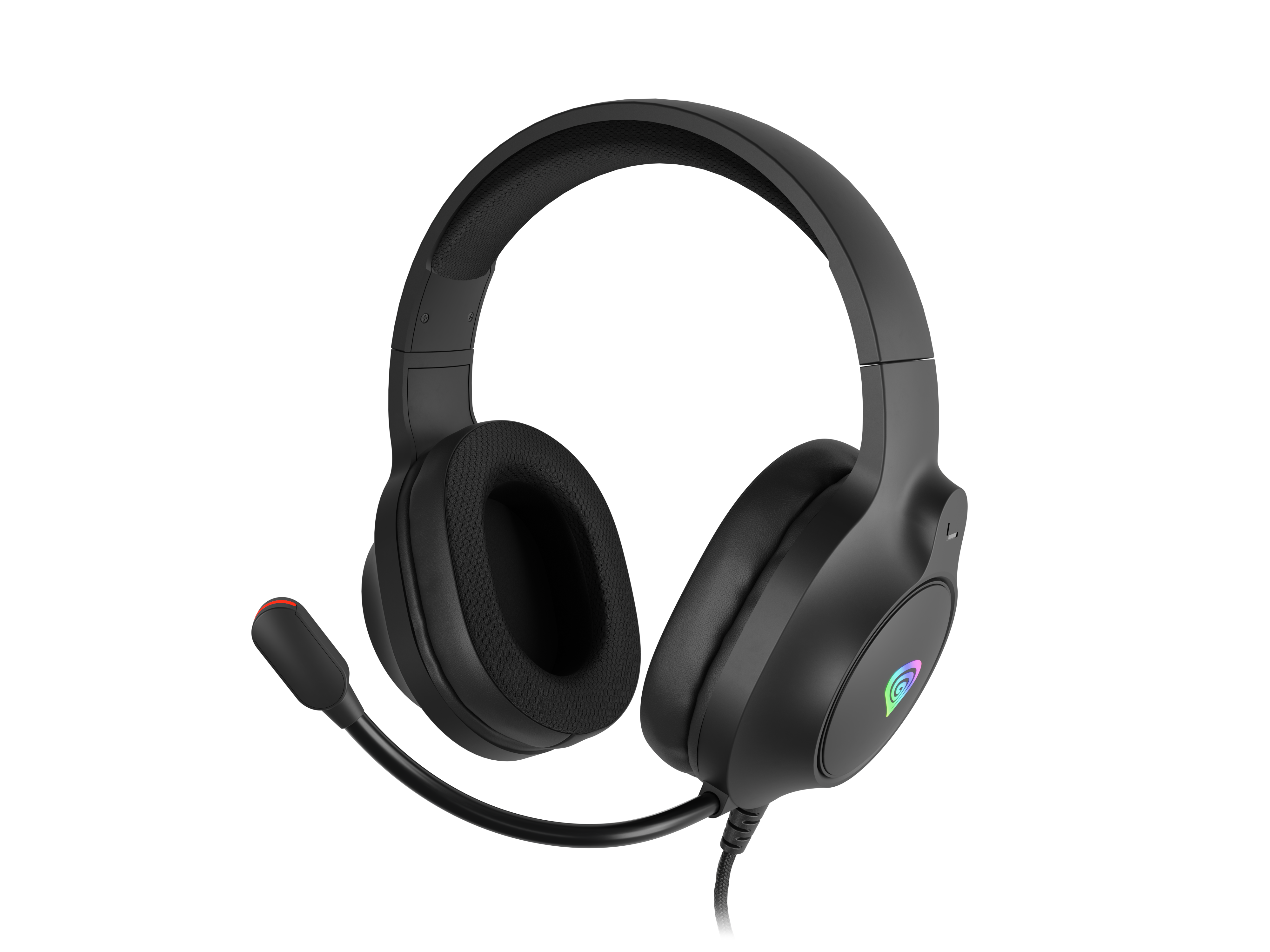 Genesis Gaming Headset - Neon 213 RGB - Wired - Over-Ear - Microphone - Black