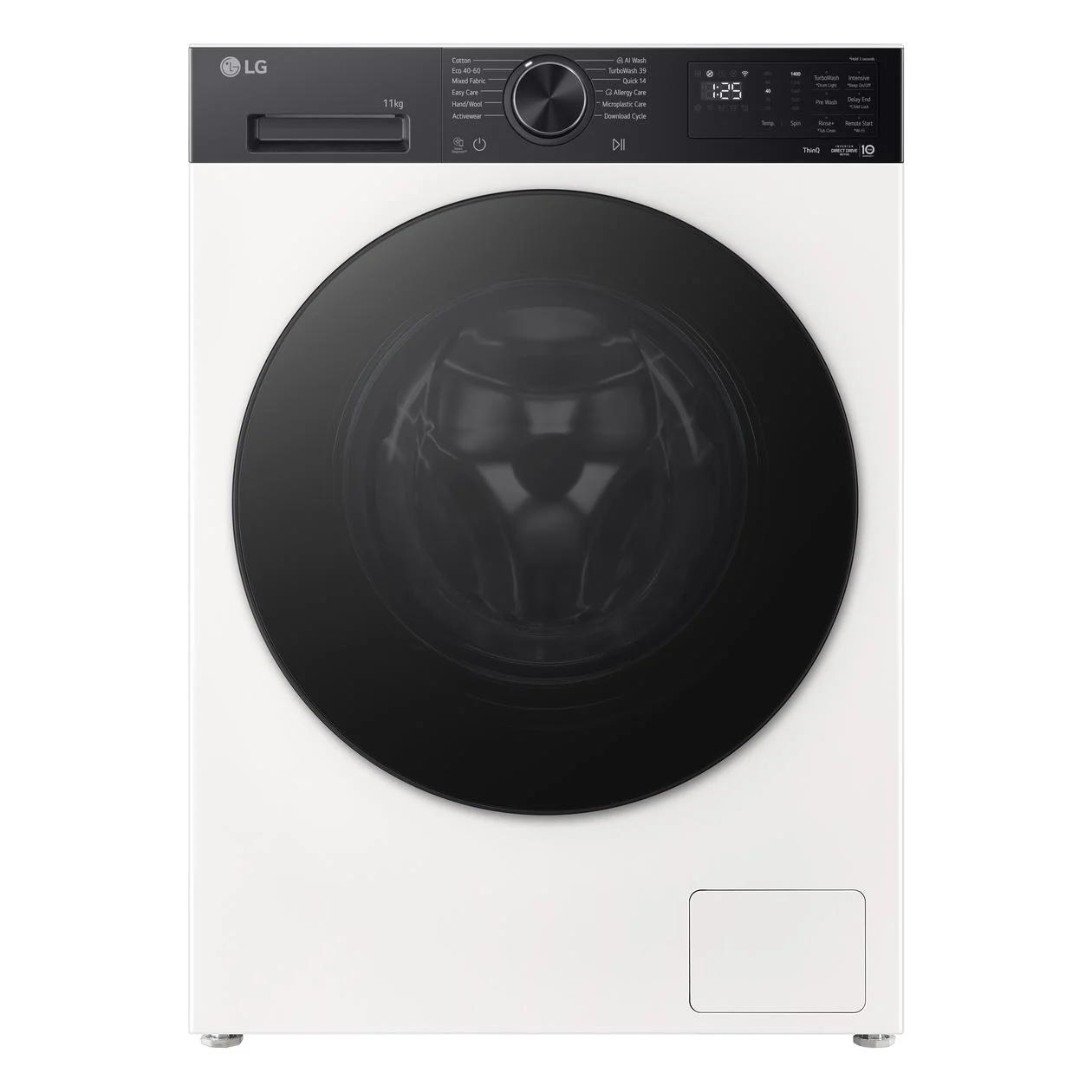 LG Washing machine - F4X5011TKB - Energy efficiency class A - Front loading - Washing capacity 11 kg - 1400 RPM - Depth 57 cm - Width 60 cm - Display - LED - White