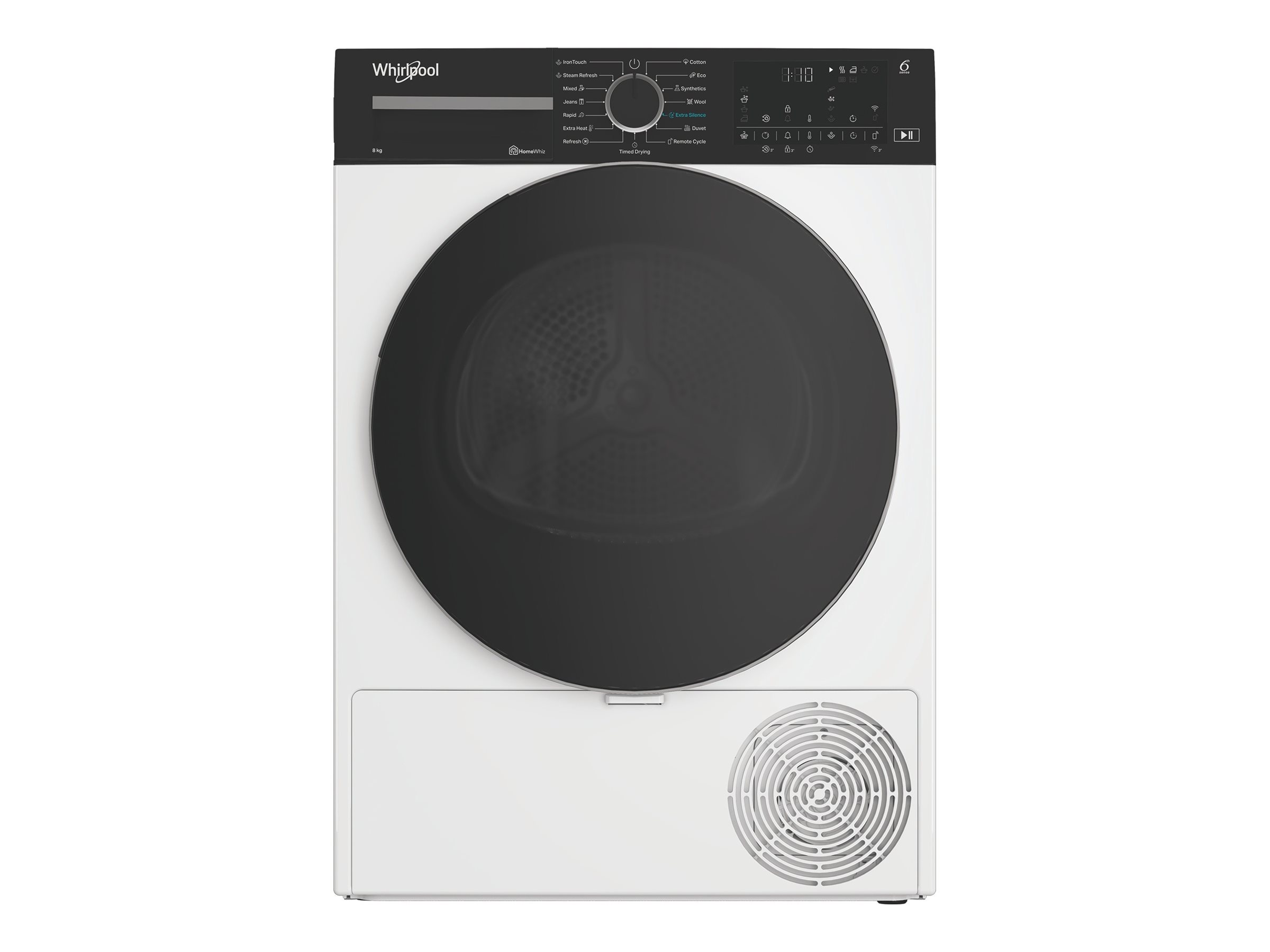 Whirlpool Dryer Machine - WP B8X WBS EE - Energy efficiency class B - Front loading - 8 kg - Digital - Depth 67.4 cm - White - Steam function