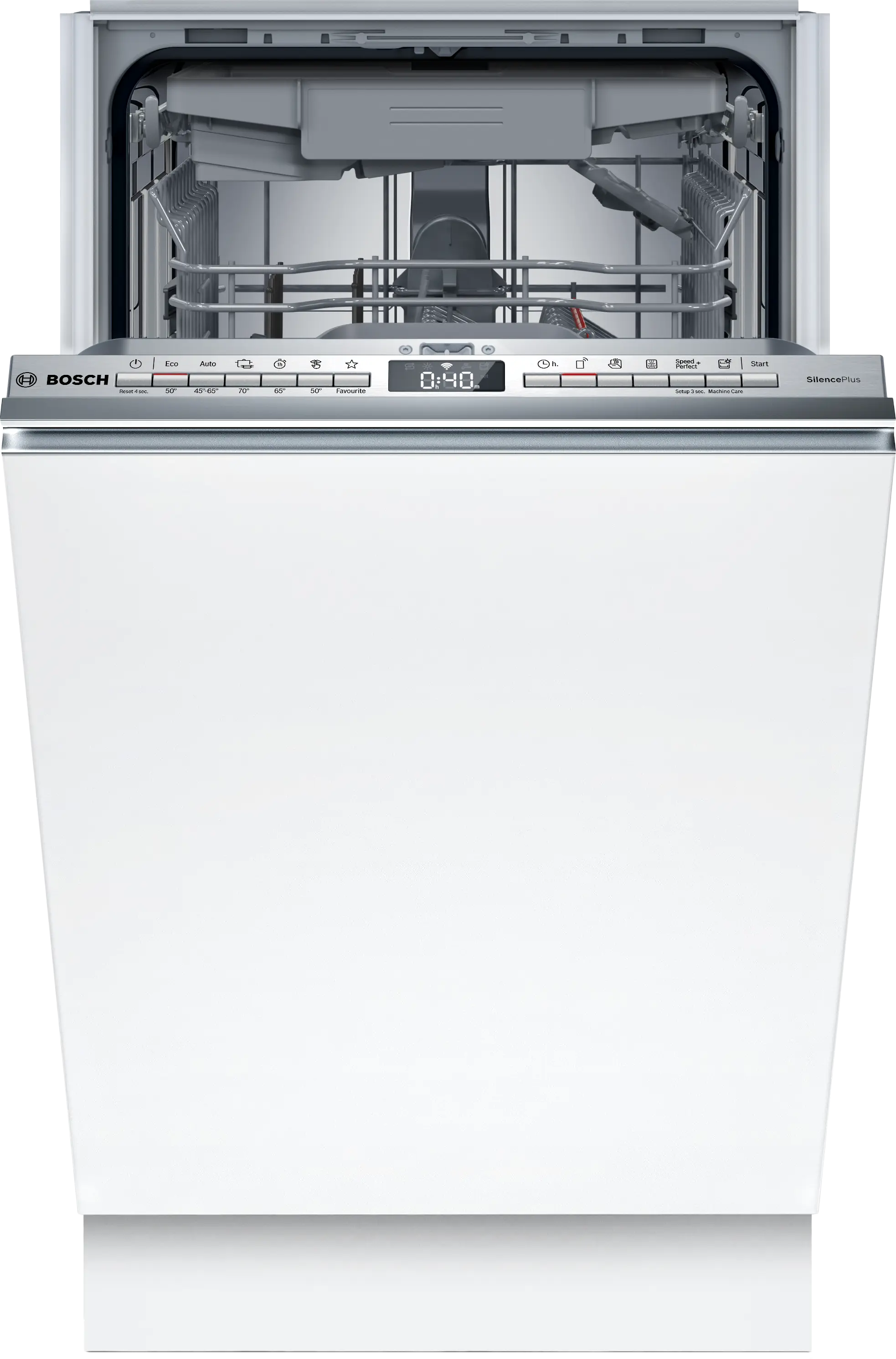 Bosch Dishwasher - SPV4EMX25E - Built-in - Width 45 cm - Number of place settings 10 - Number of programs 6 - Energy efficiency class C - AquaStop function - White