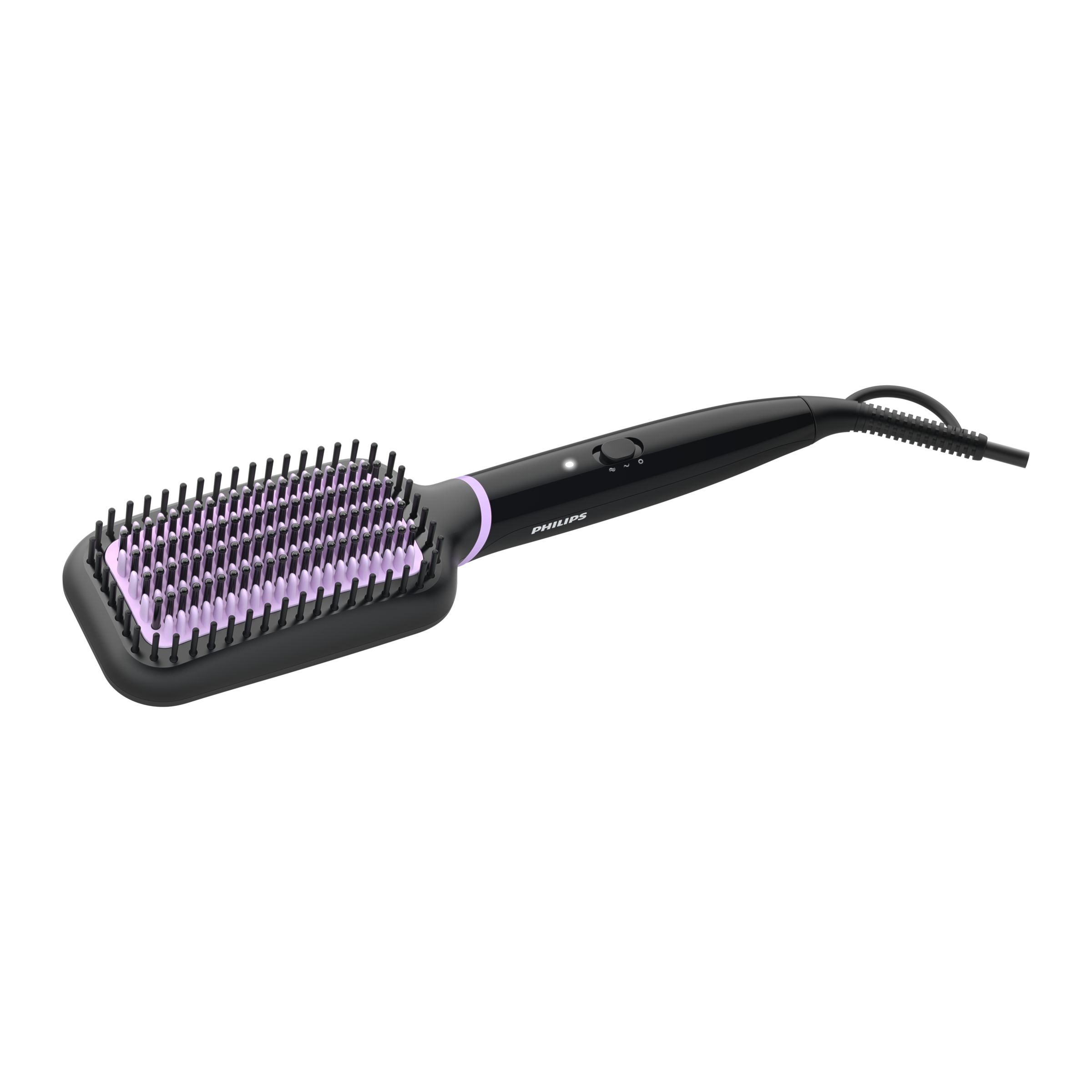Philips Heated Straigthening Brush BHH880/00,ceramic coating,heated and nylon bristle design for best results,thermo sensor for EHD,2 temp./Damaged package