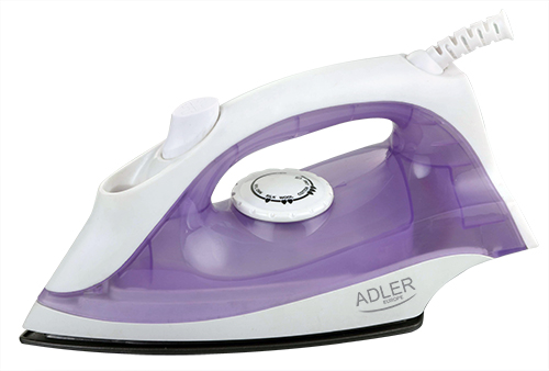 Iron - Adler - AD 5019 - With cord - 1600 W - Water tank capacity 100 ml - Continuous steam 10 g/min - Violet/White
