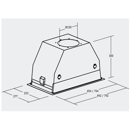 CATA - Hood - GC DUAL A 75 XGWH - Canopy - Energy efficiency class A - Width 79.2 cm - 820 m³/h - Touch control - LED - White glass