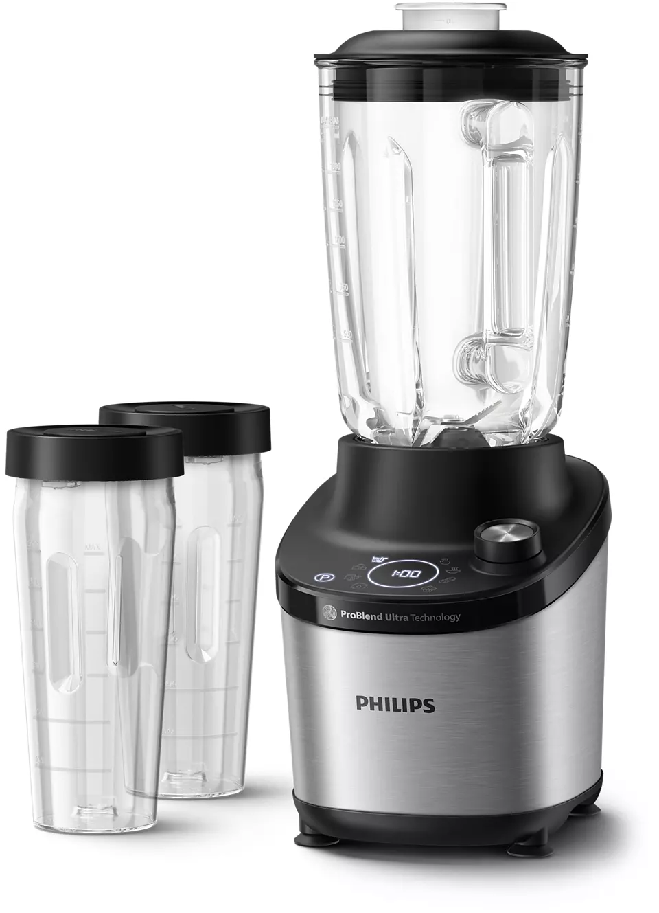 Philips - High Speed Blender - HR3760/10 7000 Series - Tabletop - 1500 W - Jar material Glass - Jar capacity 2 L - Ice crushing - Metal/Black