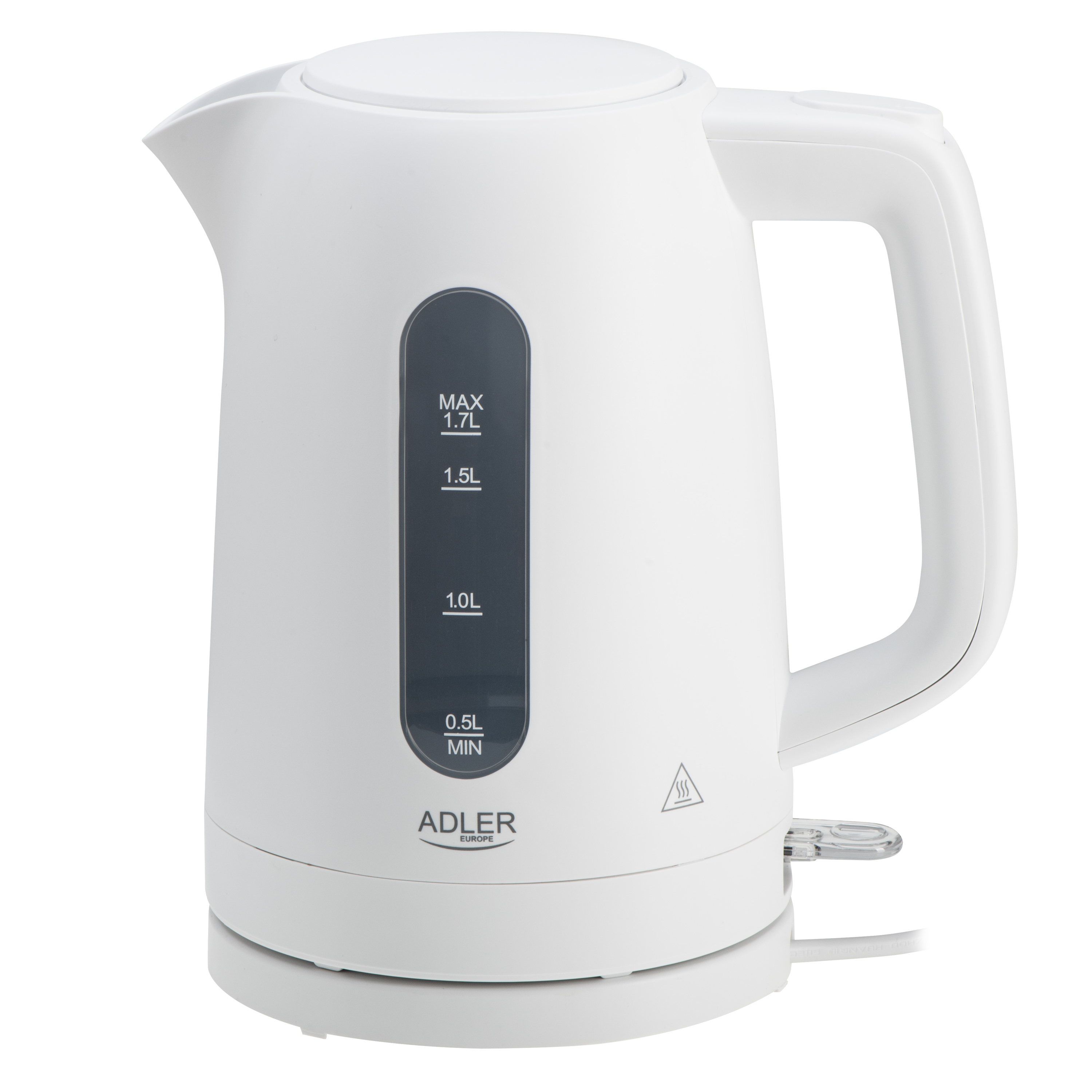 Adler Kettle - AD 1379w - Electric - 2200 W - 1.7 L - Polypropylene - 360° rotational base - White