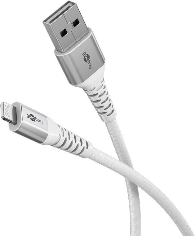 Goobay - Lightning USB-A Supersoft Textile Cable with Metal Plugs - 74512