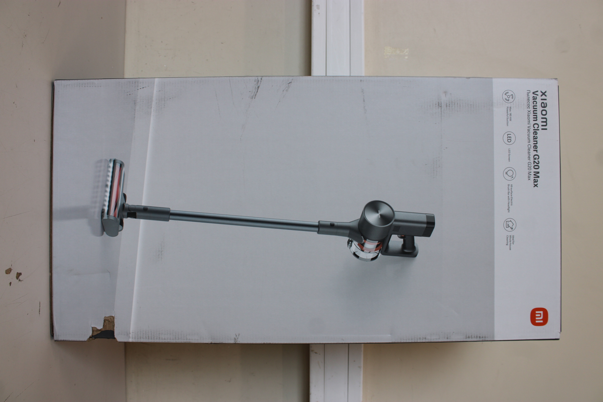 SALE OUT. Xiaomi Vacuum Cleaner - G20 Max EU - Cordless operating - 520 W - 25.2 V - Operating time (max) 60 min - Grey - Warranty 24 month(s) - DAMAGED PACKAGING