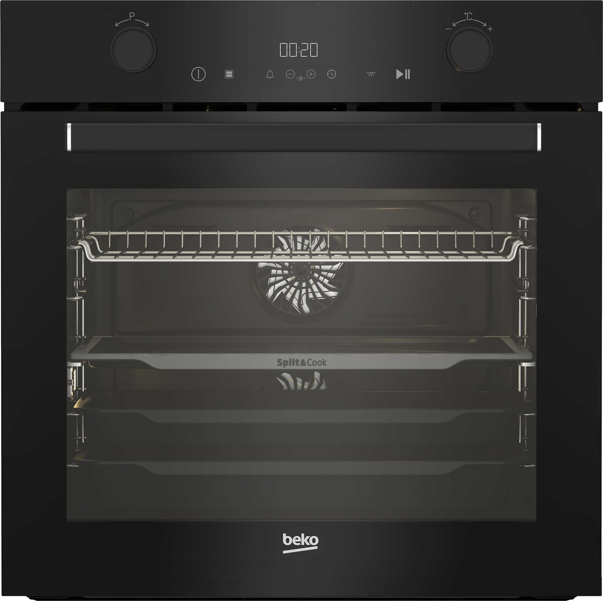 BEKO Oven - BBVM17400B - 72 L - Electric - Hydrolytic - Electronic - Steam function - Height 59.5 cm - Width 59.4 cm - Black