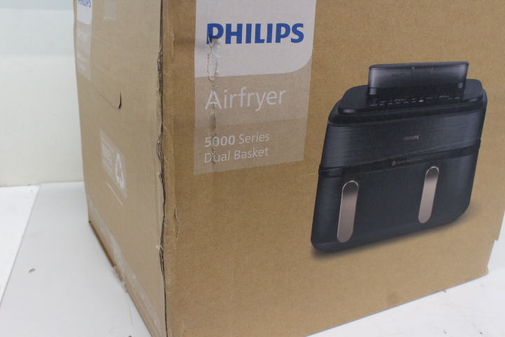 SALE OUT. Philips NA552/00 5000 Series Dual Steam Airfryer, 9 L, Black - SALE OUT. Philips Dual Steam Air Fryer - NA552/00 5000 Series - Power 2750 W - Capacity 9 L - RapidAir Plus - Black - DAMAGED PACKAGING - 24 month(s)