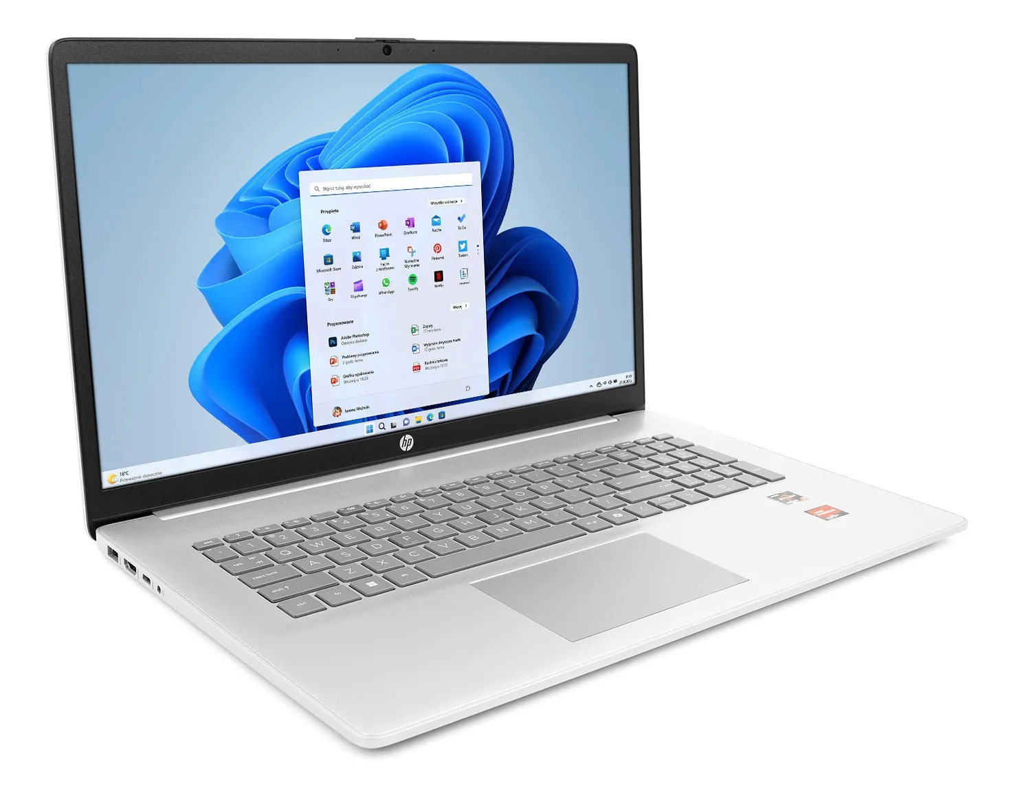 HP 17 - 17-cp2216nw - Silver - 17.3 " - IPS - 1920 x 1080 pixels - AMD Ryzen 5 - 7520U - 16 GB - LPDDR5 - Solid-state drive capacity 512 GB - AMD Radeon Graphics - Windows 11 Home - Bluetooth version 5.4 - 802.11ax - Keyboard language English - Warranty 2