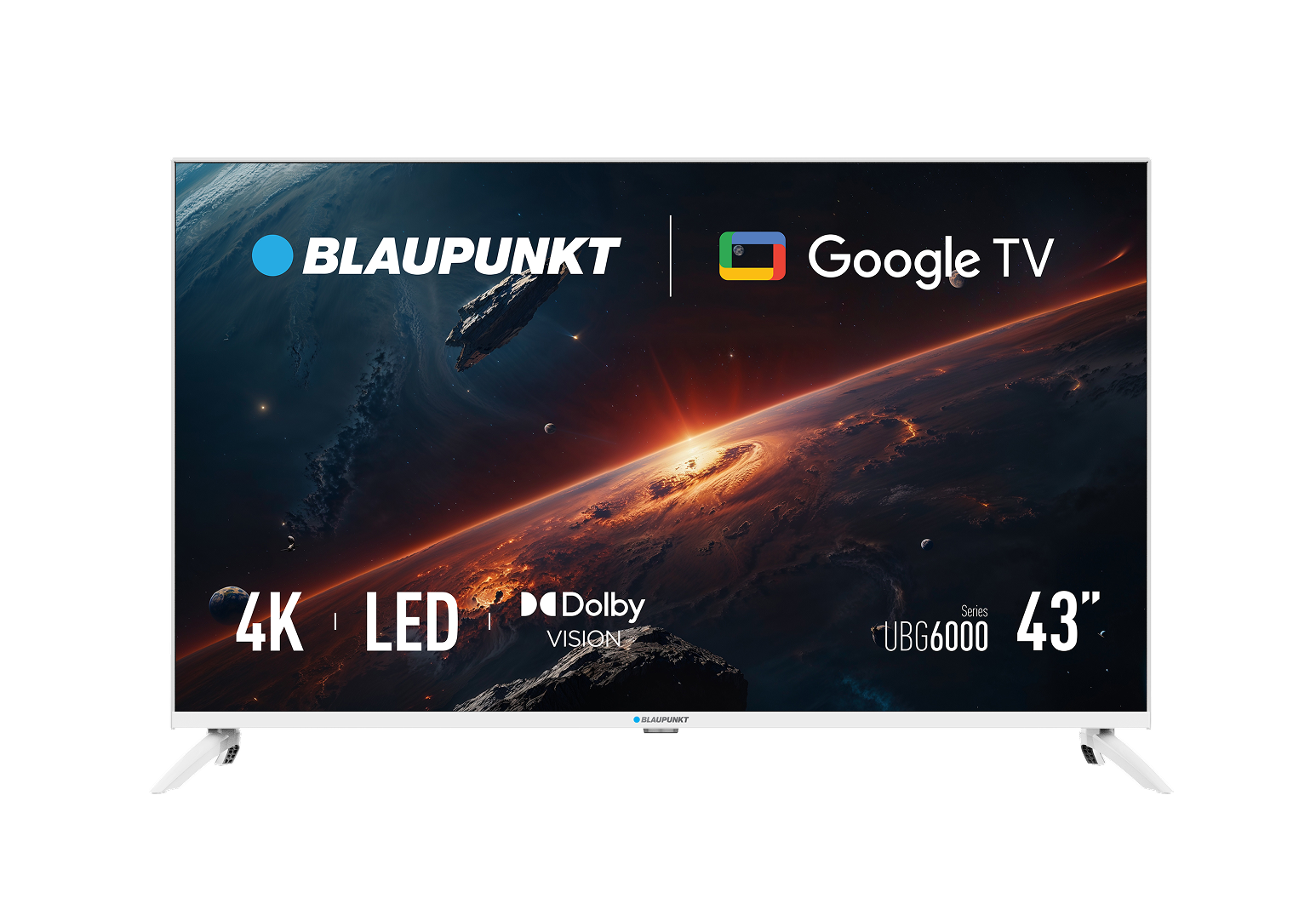 Blaupunkt - 4K TV - 43UBG6010S - 43 - Smart TV - Google TV - UHD - White