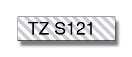Brother - TZe-S121 Strong Adhesive Laminated Tape - Black on Clear - TZe - 8 m - 9 cm