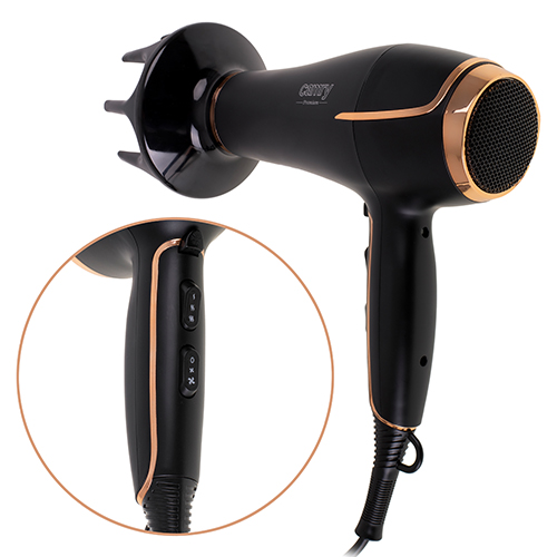 Camry - Hair Dryer - CR 2255 - 2200 W - Number of temperature settings 3 - Diffuser nozzle - Black