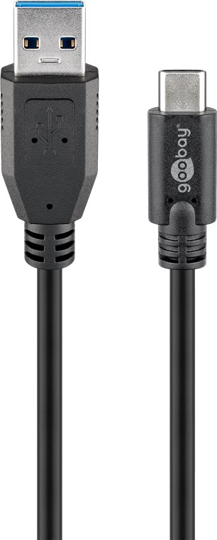 Goobay - Round cable - Sync & Charge Super Speed USB-C to USB A 3.0 charging cable - 67999 - USB 3.0 male (type A) - USB-C male