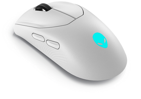 Dell - Mouse - Alienware Tri-Mode AW720M - Wireless - 2.4GHz Wireless Gaming Mouse - Wireless - 2.4 GHz, Bluetooth 5.1. USB-C - Lunar light