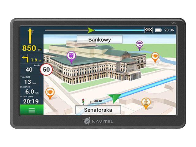 Navitel - GPS Navigator With a Magnetic Mount - E707 Magnetic - GPS (satellite) - 800 x 480 - Maps included