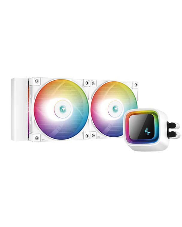 Deepcool - LS520 A-RGB - CPU Liquid Cooler - White - Intel, AMD
