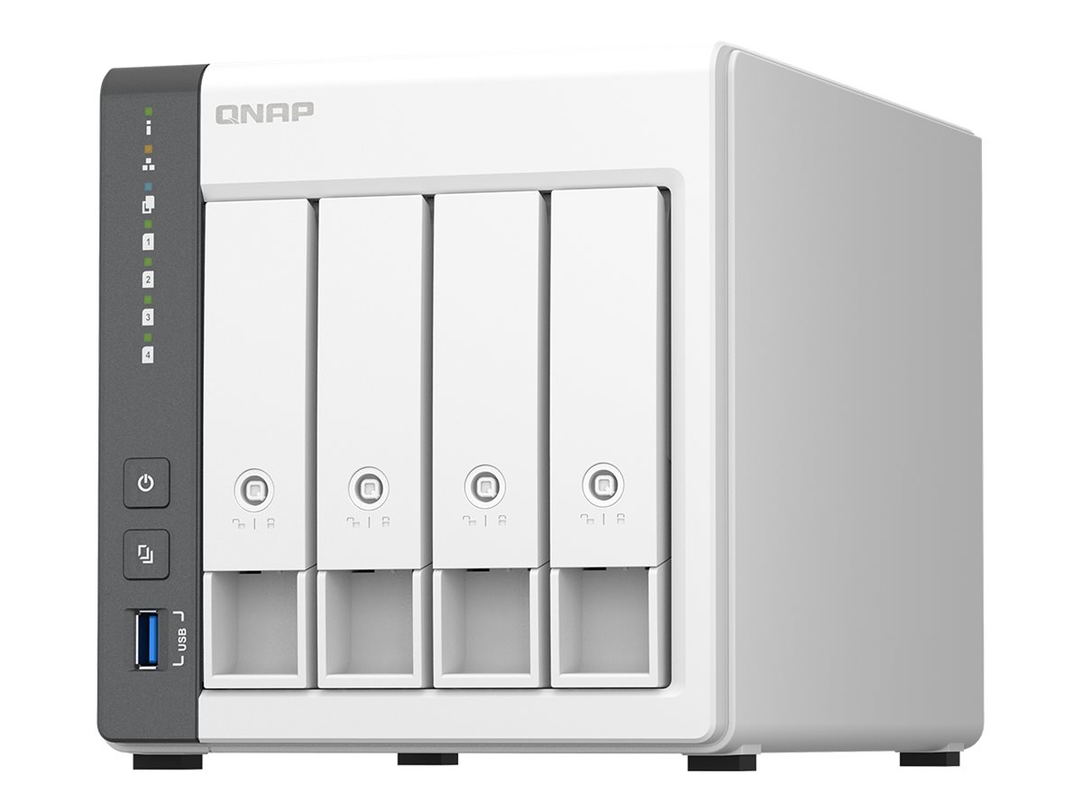 QNAP - 4 Bay ARM - TS-433-4G - Cortex-A55 - ARM 4-core - Processor frequency 2.0 GHz - 4 GB - On board (non-expandable)