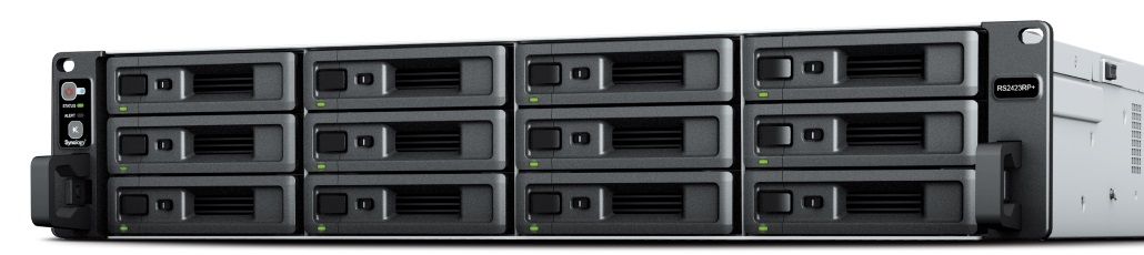 Synology - RackStation - RS2423+ 12-bay - AMD Ryzen - V1780B - Processor frequency 3.6 GHz - 8 GB - DDR4