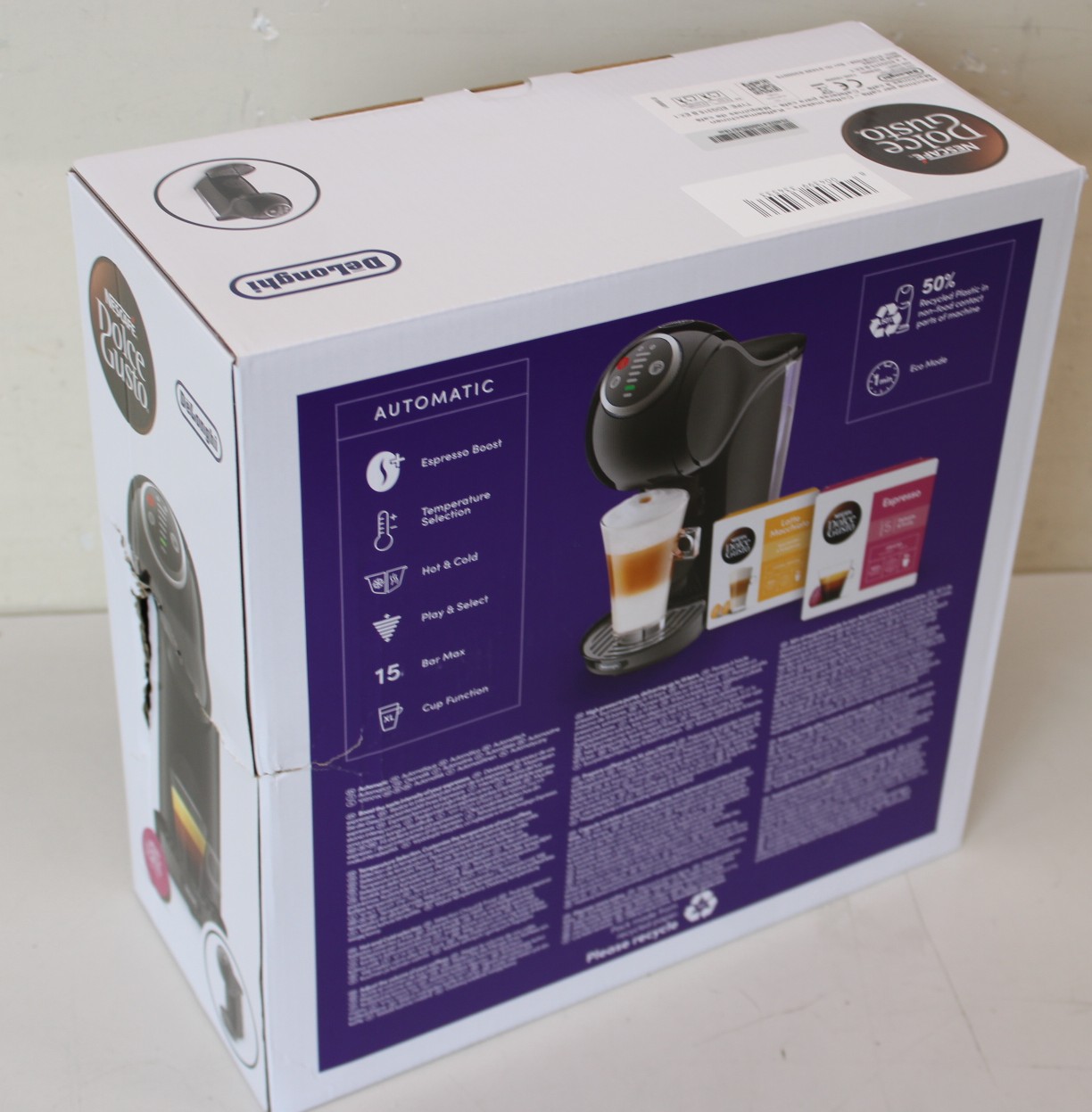 SALE OUT. Delonghi EDG315.B Dolce Gusto Coffee Maker, Black - Delonghi - Coffee Maker - EDG315.B Dolce Gusto - Pump pressure 15 bar - Automatic - 1400 W - Black - DAMAGED PACKAGING