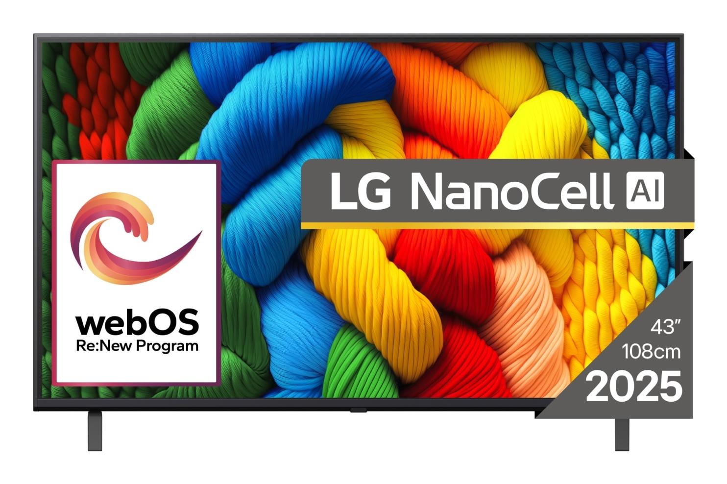 TV Set|LG|43 "|4K Ultra HD|3840 x 2160 pixels|Flat|16:9|LED|43NANO80A3B