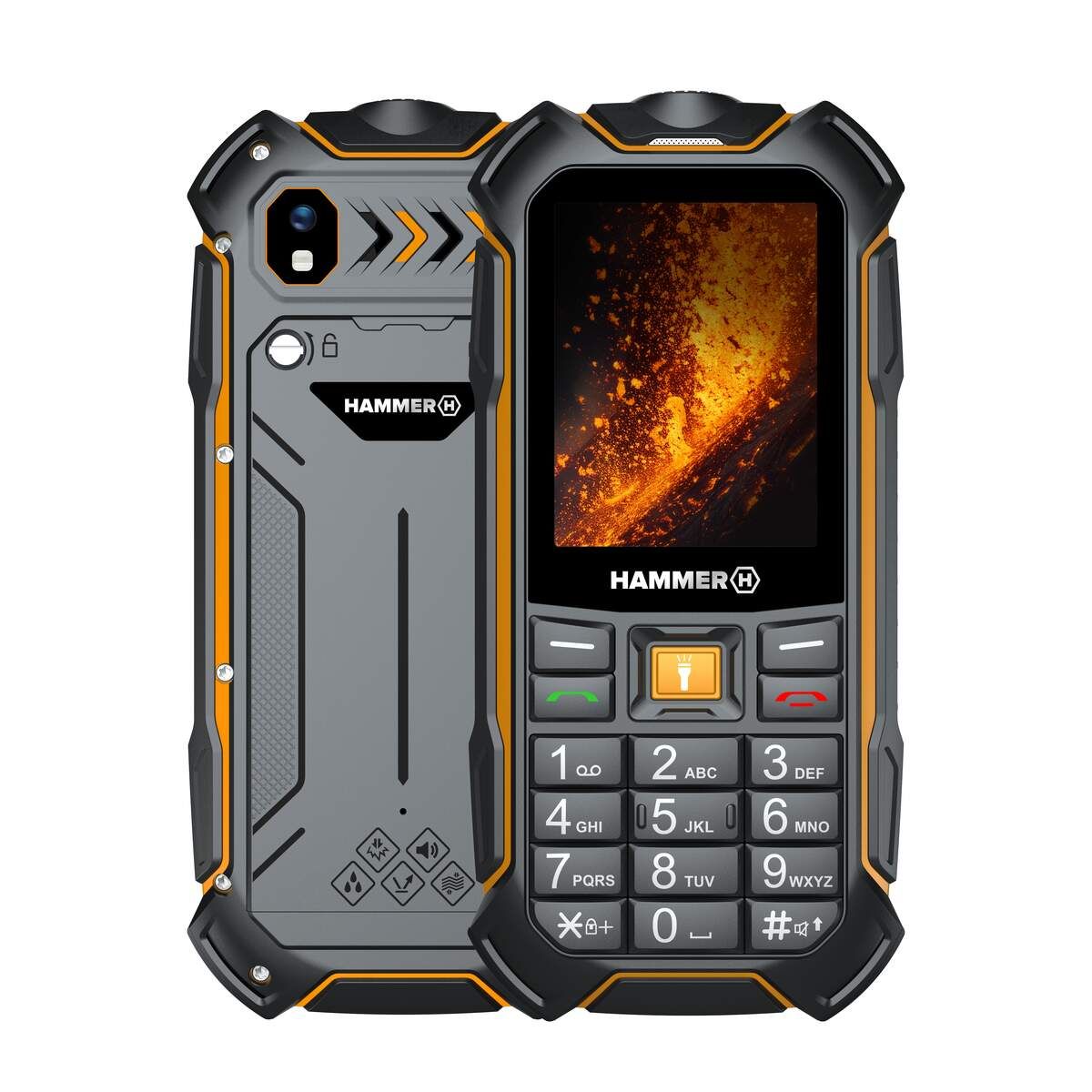 Hammer Boost 2 LTE - Black - 2.4 " - IPS - 64 MB - 128 MB - Dual SIM - 3G - Main camera resolution 2 MP - 3500 mAh