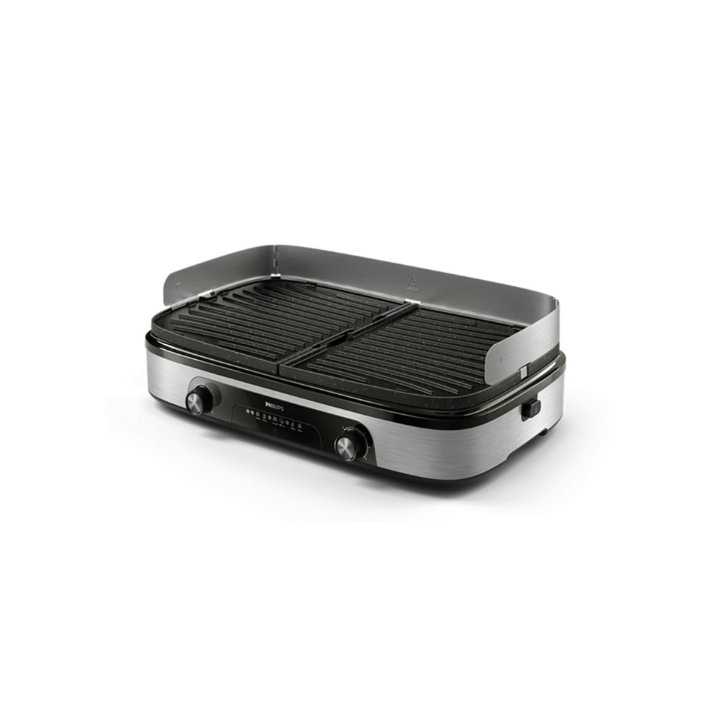 Philips HD6222/90 Table Grill, Black/Stainless Steel - Philips