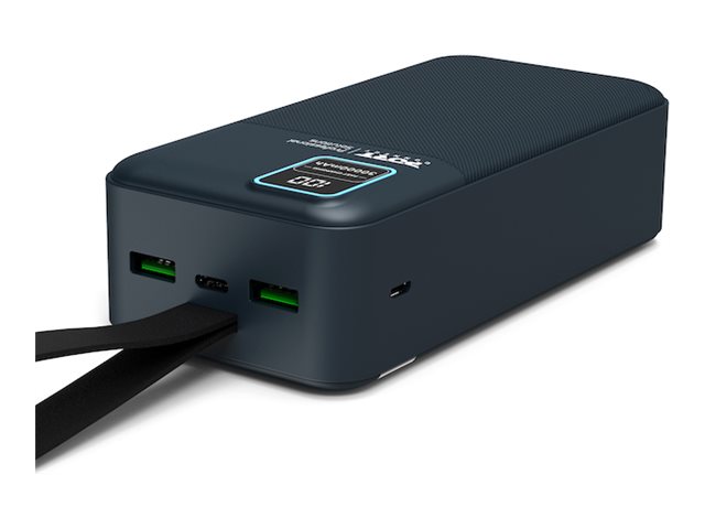 PORT CONNECT External USB-C battery integrated lamp - 30000 mAh - Blue