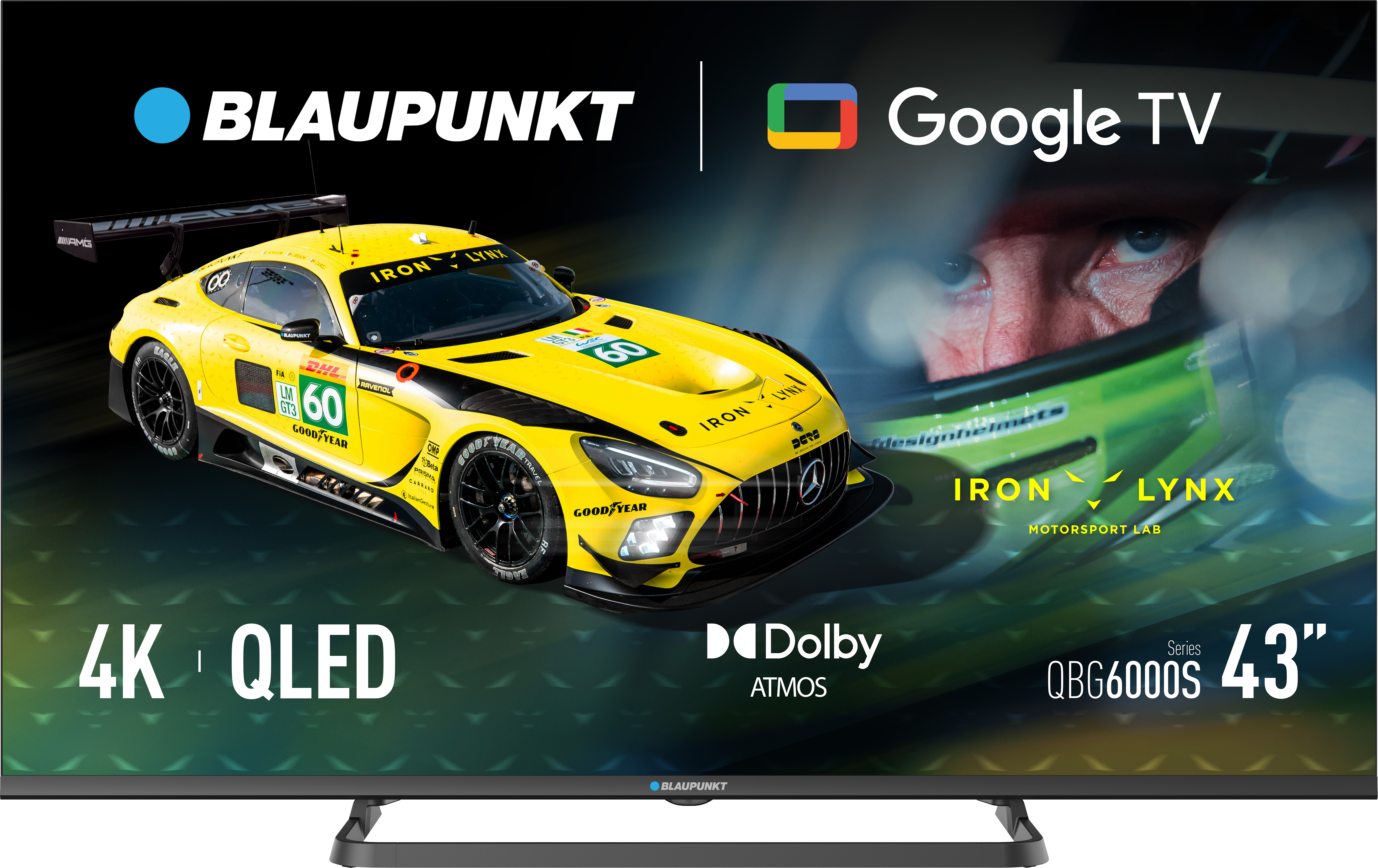 Blaupunkt QLED TV - 43QBG6000S - 43 - Smart TV - Google TV - Black
