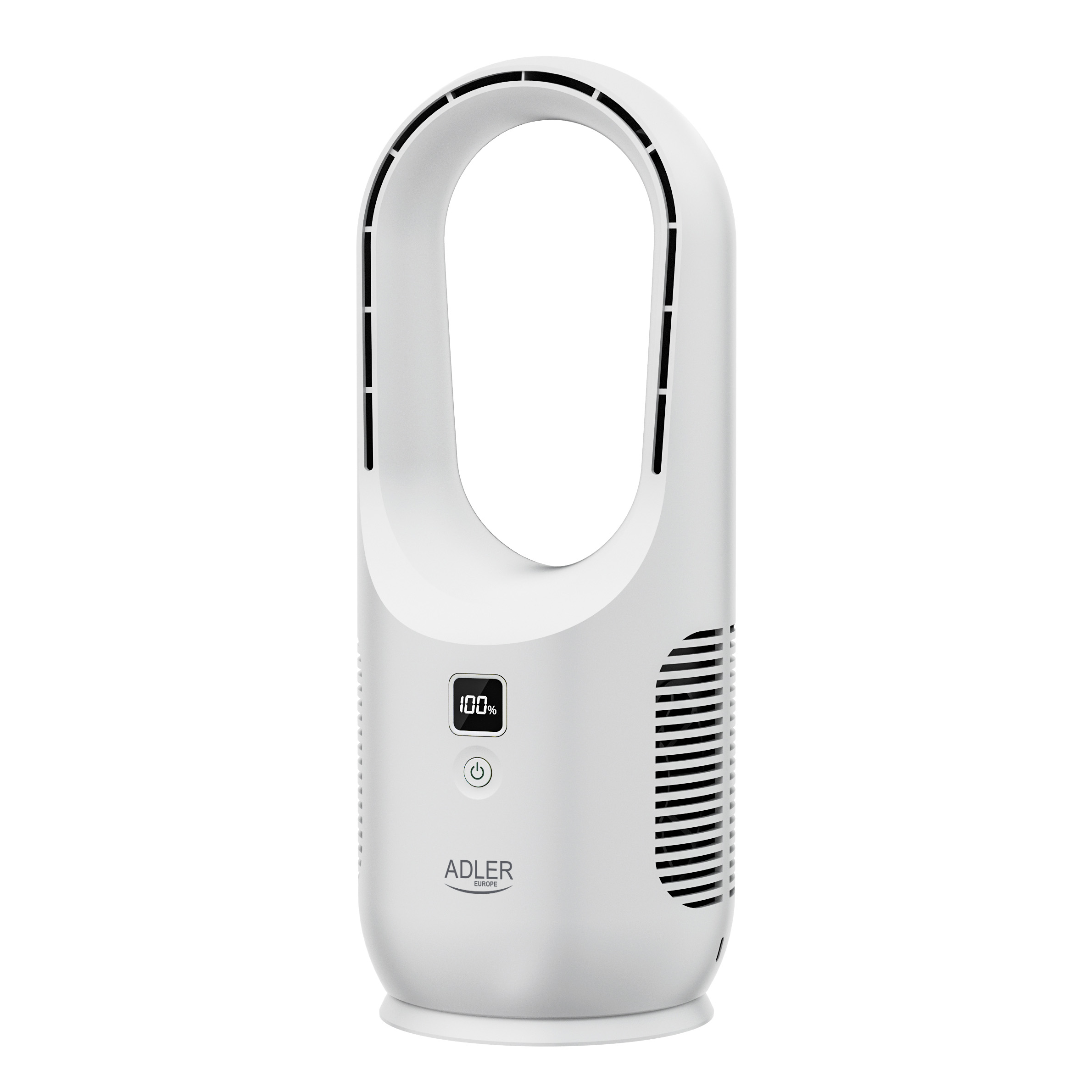 Adler Bladeless Rechargeable Fan - AD 7343 - Desk Fan - Diameter 14 cm - Number of speeds 3 - White