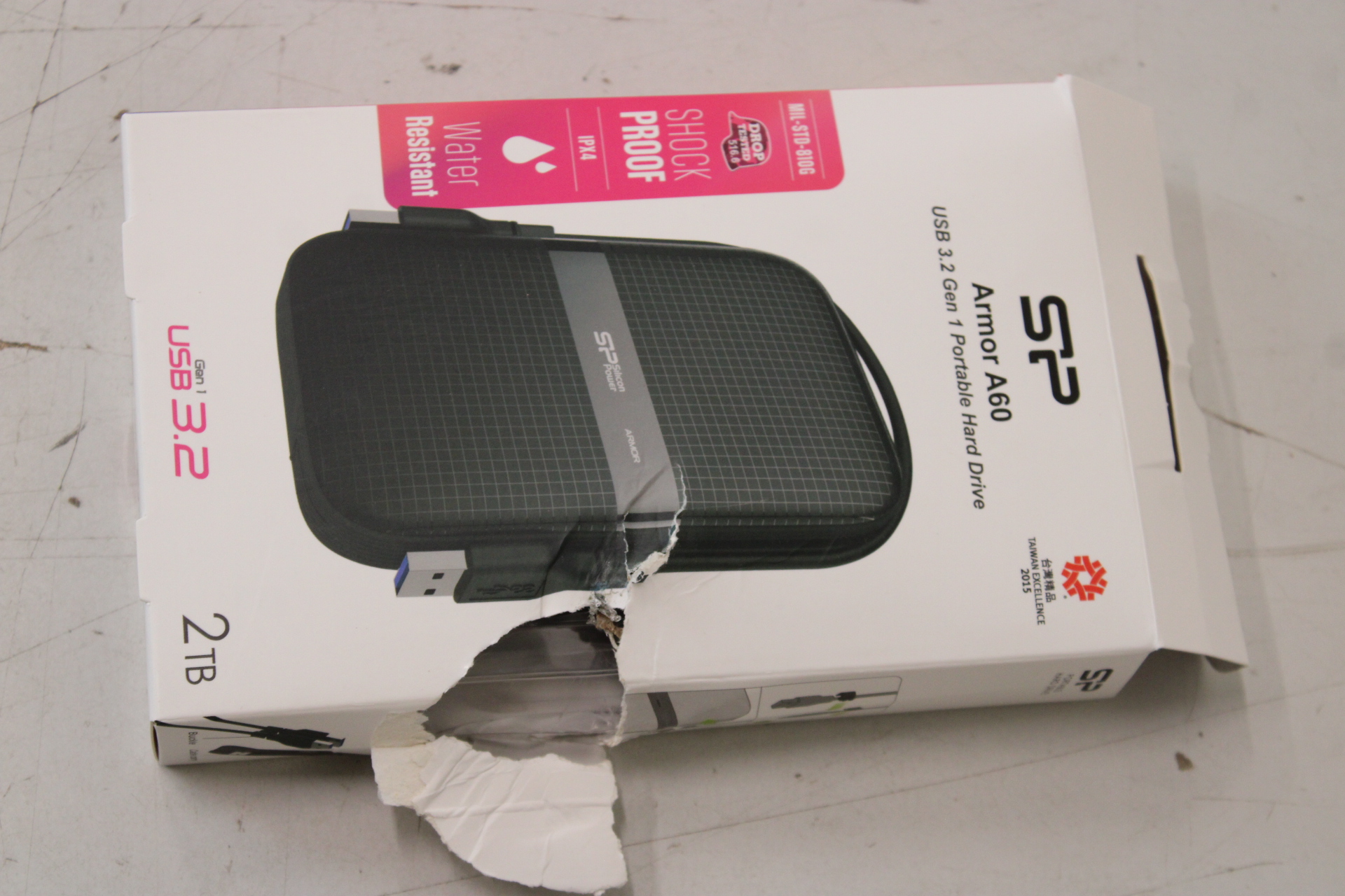 SALE OUT. Silicon Power HDD A60 - 2000 GB - 2.5 " - USB 3.2 Gen 1 - Black - DAMAGED PACKAGING