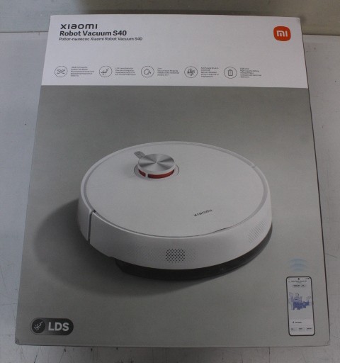 SALE OUT. Xiaomi Robot Vacuum S40 EU - Xiaomi Robot Vacuum S40 EU - Wet&Dry - 5200 mAh - Dust capacity 0.52 L - 10000 Pa - White - DAMAGED PACKAGING - 24 month(s)