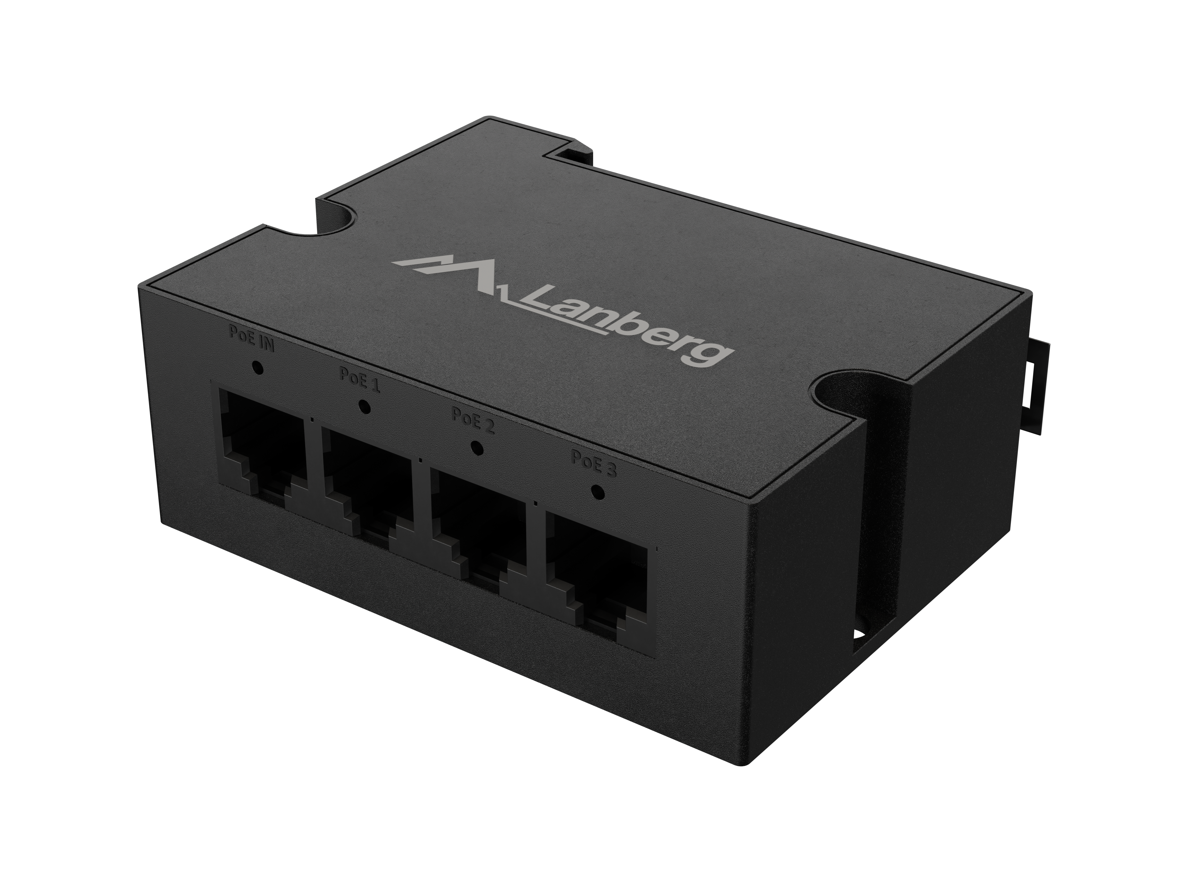 Lanberg Switch PoE Extender 1xIn 3xOut Fast Ethernet Din Rail at 30W metal clips - DIN-FE4-AT-30W