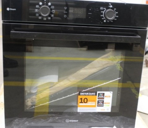 SALE OUT. - INDESIT Oven - IO K58HS B - 71 L - Electric - Hydrolytic - Electronic - Height 59.5 cm - Width 59.5 cm - Black - NOT ORIGINAL PACKAGING, REFURBISHED