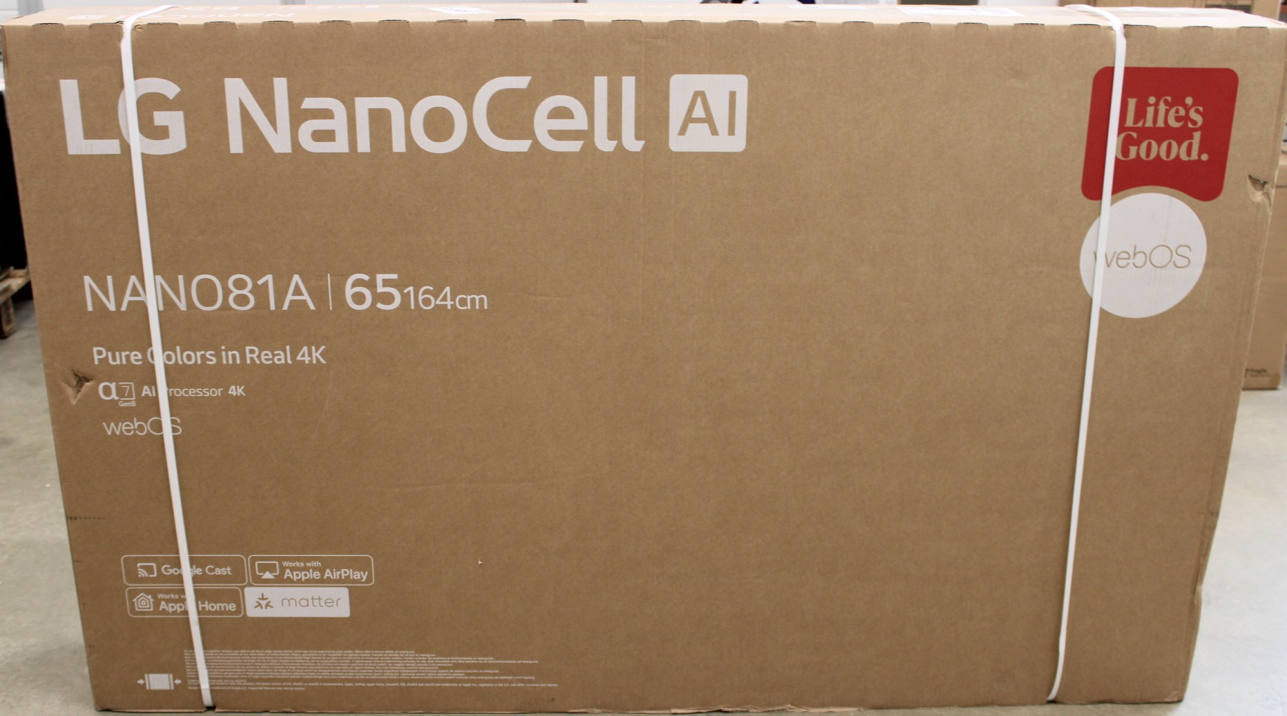 SALE OUT. LG 65NANO81A3A 65" (165 cm) LED LCD TV - SALE OUT. - LG 65NANO81A3A - 65 - Smart TV - webOS 25 - UHD - DAMAGED PACKAGING