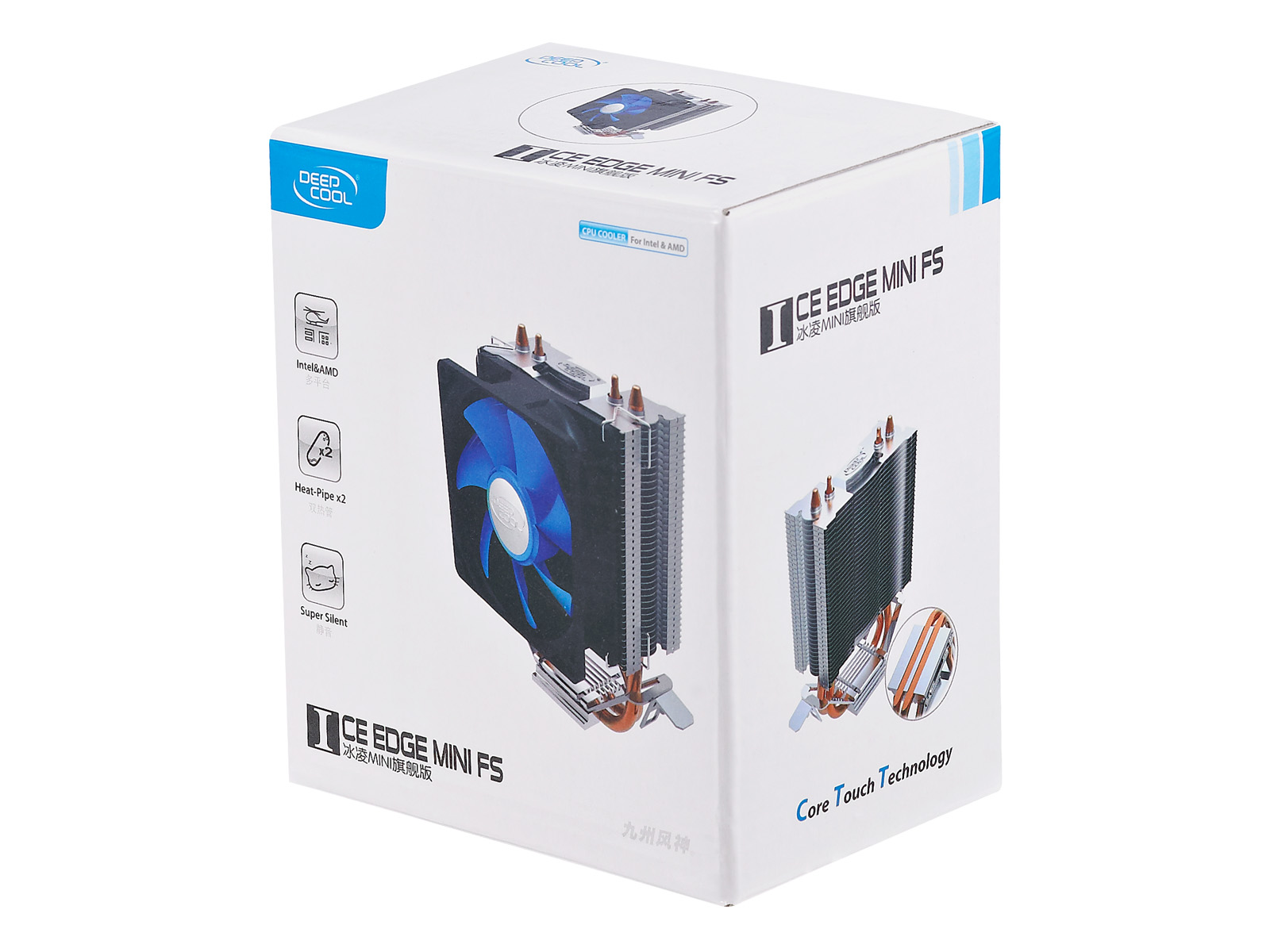 Deepcool "Ice Edge Mini FS" universal cooler, 2 heatpipes, Intel LGA1700/1200/1151/1150/1155 and AMD AM5/AM4 - Universal - Deepcool - "Iceedge mini FS" - Universal