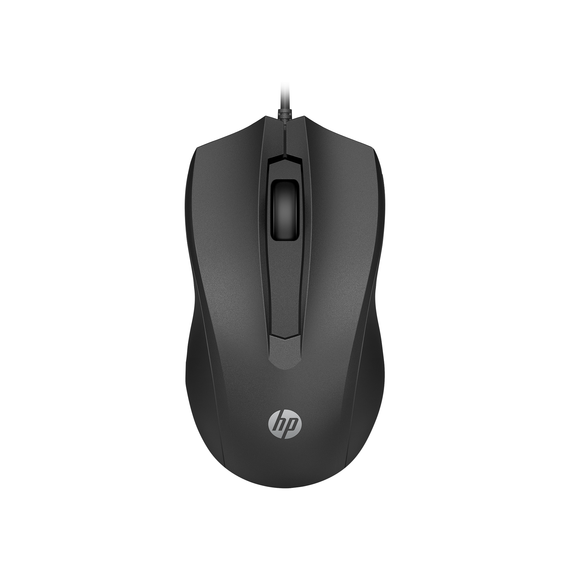 HP 105 Optical USB Wired Mouse, 1600 dpi - Black, Left handed