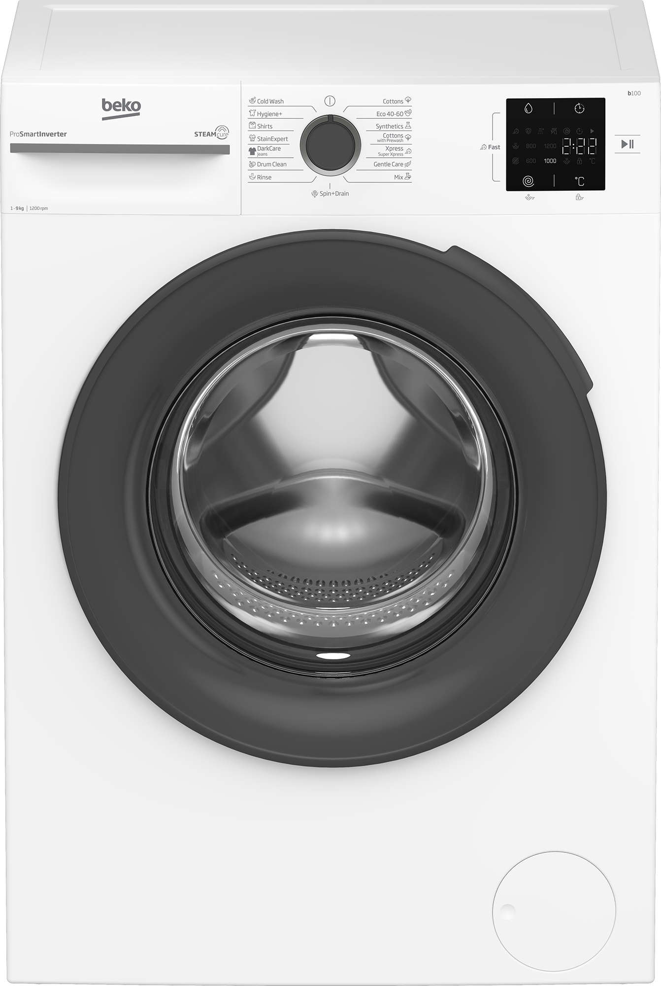 BEKO Washing machine BM1WFSU39223WA, 9 kg, Energy class B, 1200 RPM, Depth 54.6 cm