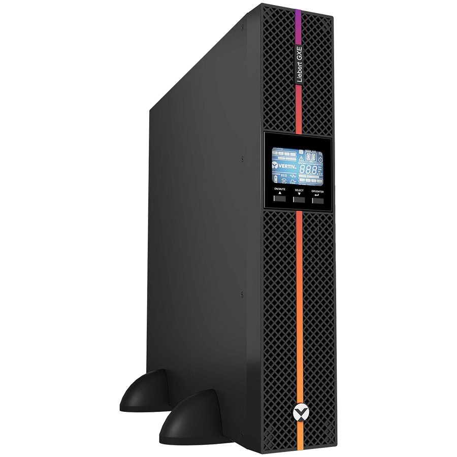 Liebert GXE UPS 3kVA 1ph UPS 230V Rack/Tower W/Batteries, C20 input/C13 x 8 output + C19 x 1, 2-year warranty. With rack kit